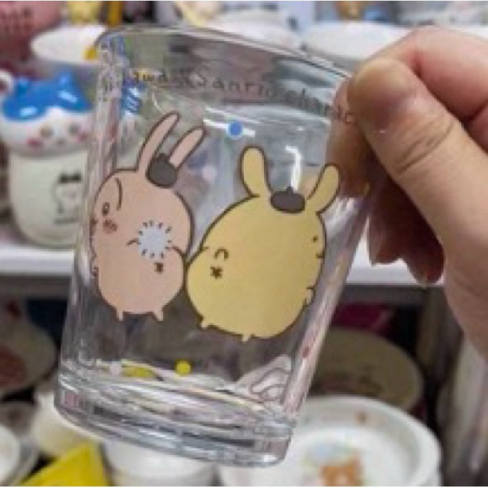 Chikawa Pompom tribute Cute Glass Cup NEW
